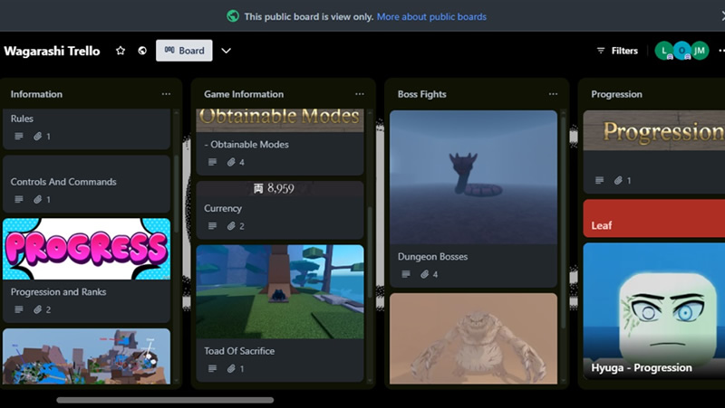 Don’t miss out! Join the Wagarashi Discord and explore the full Trello board for updates, codes, and roadmap details. Direct links inside.